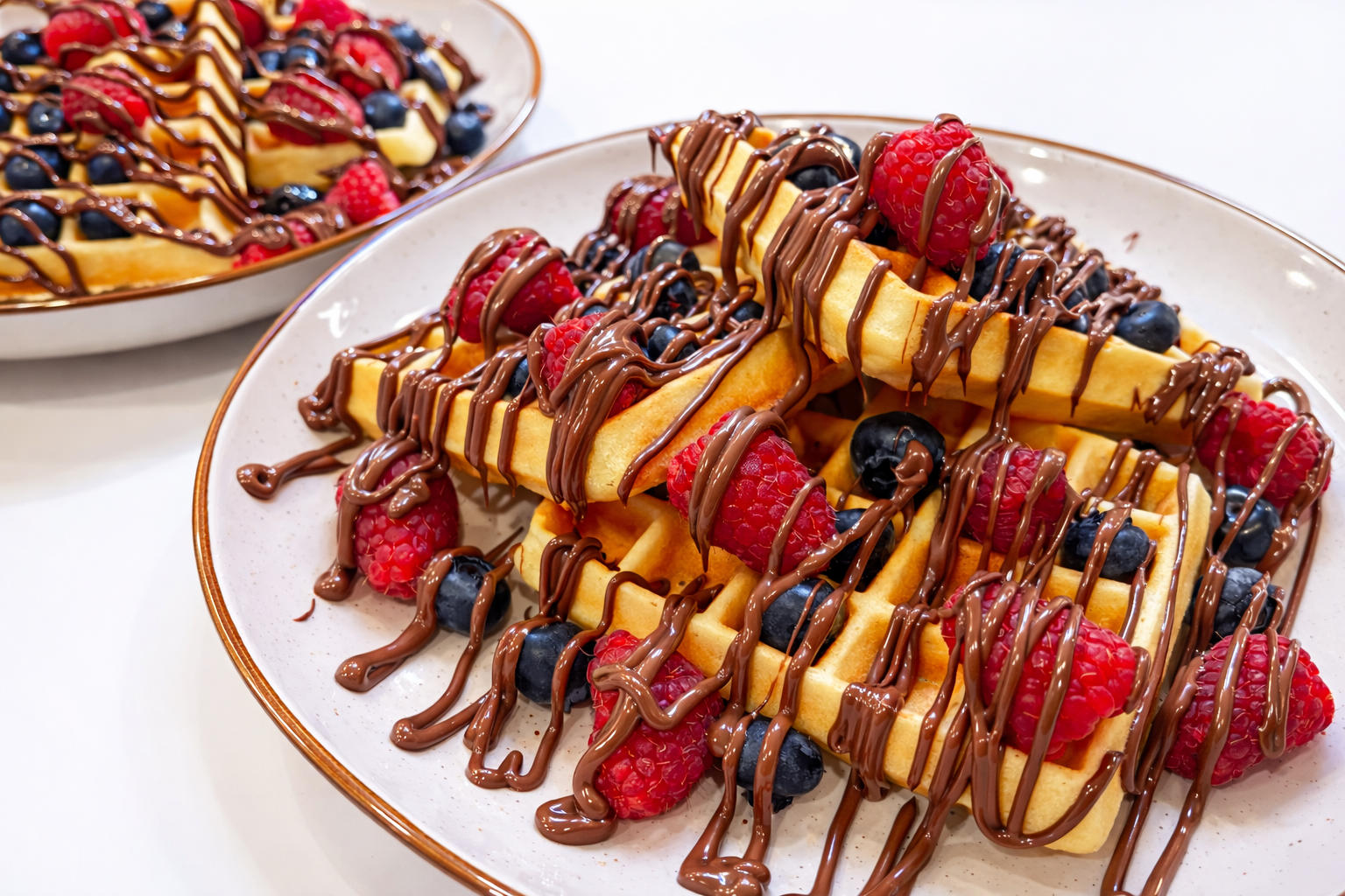 Berries & Nutella Waffles