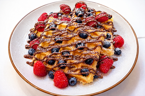 Berries & Nutella Waffles