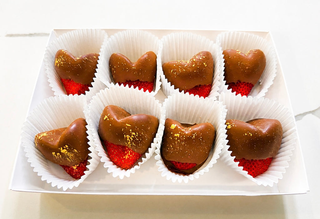Strawberry Hearts Chocolate Covered